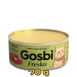 [Gosbi] 貓用 Fresko系列 無穀物吞拿魚及蘋果絕育配方成貓罐頭 Tuna & Apple Flavour 70g