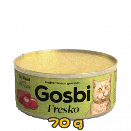 [Gosbi] 貓用 Fresko系列 無穀物吞拿魚及蘋果絕育配方成貓罐頭 Tuna & Apple Flavour 70g