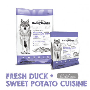 [BACK2NATURE] 犬用 無穀物鴨肉甘薯全犬糧 Fresh Duck & Sweet Potato Cuisine Dog Dry Food 1.8kg