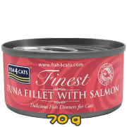 [清貨] [FISH4CATS] 貓用 三文魚及吞拿魚柳主食罐配方全貓罐頭 Finest Tuna Fillet with Salmon 70g 