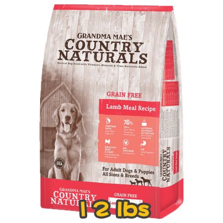 [COUNTRY NATURALS] 犬用 無穀物羊肉防敏精簡配方全犬乾糧 Grain Free Lamb & Lamb Meal Recipe 12lbs