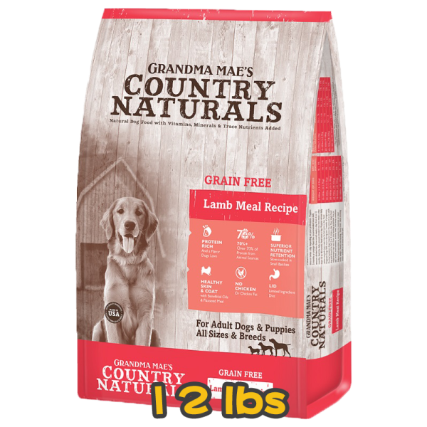 [COUNTRY NATURALS] 犬用 無穀物羊肉防敏精簡配方全犬乾糧 Grain Free Lamb & Lamb Meal Recipe 12lbs