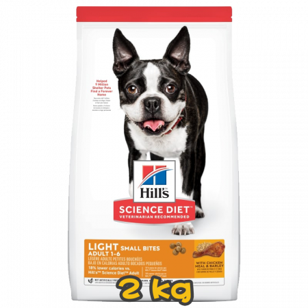 [Hill's 希爾思] 犬用 Science Diet® ADULT 1-6 LIGHT SMALL BITES CHICKEN MEAL & BARLEY RECIPE 1至6歲減肥成犬乾糧 2kg (雞肉&大麥味) (細粒)