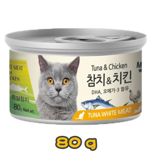 [Meowow] 貓用 高級白吞拿魚鮮嫩雞肉貓濕糧 White Tuna & Chicken Recipe Cat Wet Food -80g