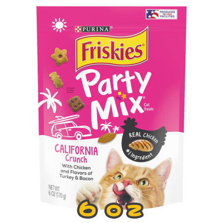 [PartyMix] 雞肉,火雞,培根味鬆脆粒貓小食 California Crunch -6oz