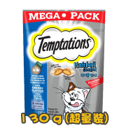 [偉嘉Temptations] 化毛配方夾心酥貓小食 Hairball Control Tasty Chicken Flavor -130g (超量裝)