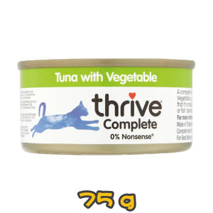 [Thrive 脆樂芺] 貓用 天然主食罐頭100%吞拿魚蔬菜配方貓濕糧 Tuna With Vegetable Recipe Cat Wet Food -75g
