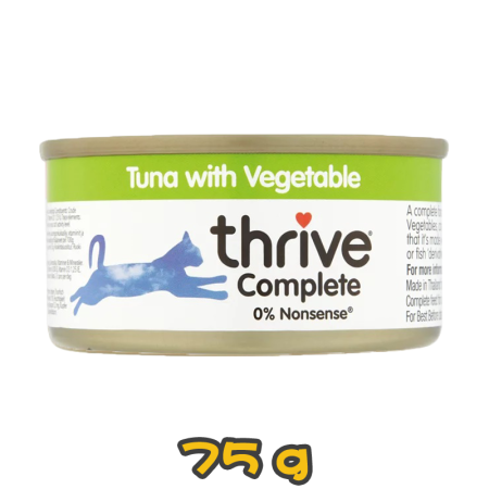 [Thrive 脆樂芺] 貓用 天然主食罐頭100%吞拿魚蔬菜配方貓濕糧 Tuna With Vegetable Recipe Cat Wet Food -75g