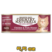 [COUNTRY NATURALS] 貓用 雞肉䐁肉醬煮配方全貓罐頭 Chicken & Pork Dinner Cat Canned Food 5.5oz