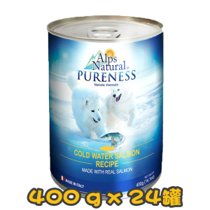 [ALPS NATURAL PURENESS] 犬用 三文魚味全犬濕糧 Cold Water Salmon Recipe Pate Dog Wet Food 400g x24罐
