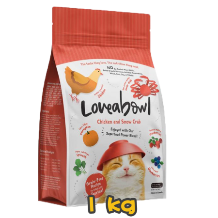 [Loveabowl] 貓用 無穀物雪蟹雞肉海陸配方全貓乾糧 Grain Free Chicken & Snow Crab Recipe 1kg