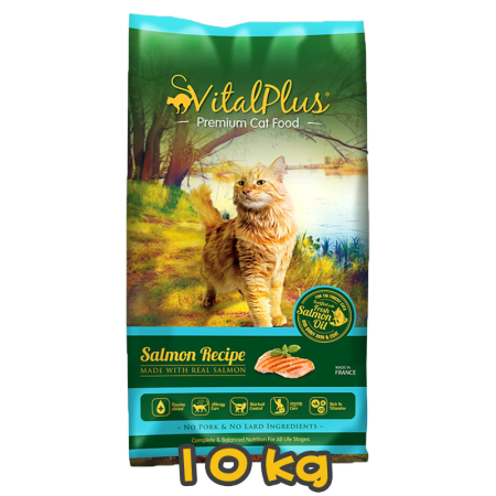 [VitalPlus Premium] 貓用 三文魚味全貓乾糧 Salmon Recipe Cat Dry Food 10kg