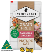 [IVORY COAT] 貓用 雞肉及三文魚味老貓乾糧 GRAIN FREE MATURE CHICKEN & SALMON 4kg 