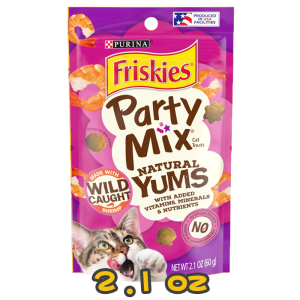 [清貨] [PartyMix] 野生蝦肉味鬆脆粒貓小食 Natural Yums Real Shrimp Cat Treats -2.1oz