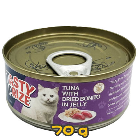 [Tasty Prize 滋味賞] 貓用 吞拿魚鰹魚乾果凍配方 全貓濕糧 Tuna With Dried Bonita Jelly 70g