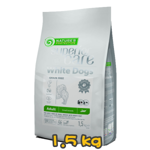 [NATURE'S PROTECTION 保然] 犬用 SUPERIOR CARE White Dogs GRAIN FREE Insect Small Breed 一歲或以上去淚痕美毛配方小型成犬乾糧 1.5kg (低敏昆蟲蛋白) (無穀物)
