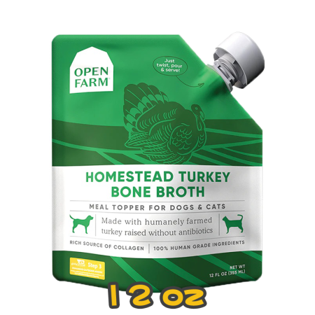 [Open Farm 開心農場] 貓犬用 火雞熬骨湯配方濕糧 Homestead Turkey Bone Broth 12oz