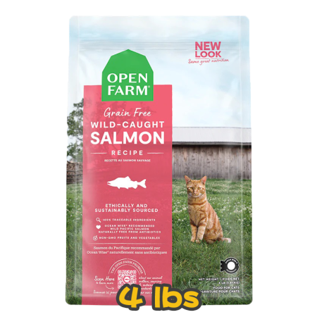 [新品優惠] [Open Farm 開心農場] 貓用 無穀野生三文魚配方貓乾糧 Wild-Caught Salmon Cat Dry Food 4lb