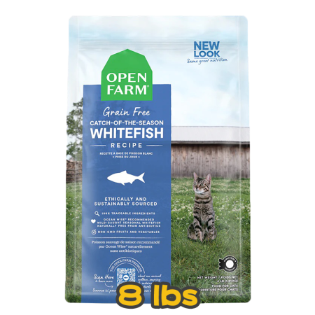 [Open Farm 開心農場] 貓用 無穀白魚扁豆配方貓乾糧 Catch-of-the-Season Whitefish Cat Dry Food 8lb