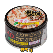 [CIAO CHURU] 貓用 雞肉蟹柳棒配方全貓罐頭 Chicken with Crabsticks 85g