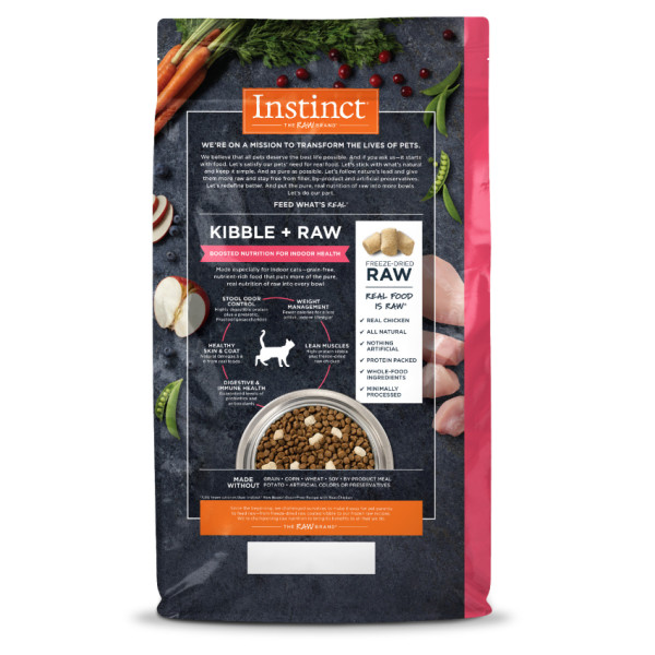 [Instinct 本能] 貓用 凍乾生肉無穀物室內雞肉配方全貓乾糧 Raw Boost Indoor Health Chicken Recipe 5lbs