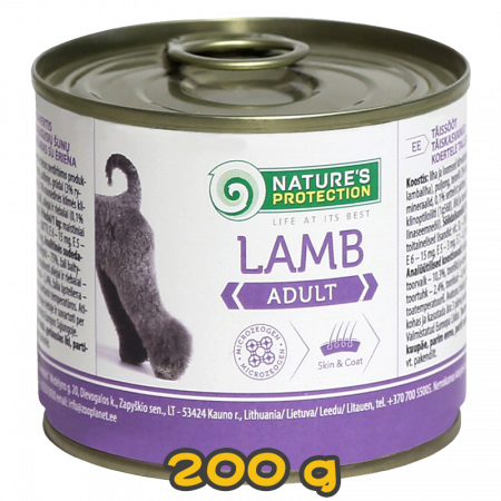 [NATURE'S PROTECTION 保然] 犬用 ADULT LAMB 1歲或以上羊肉主食罐成犬罐頭 200g