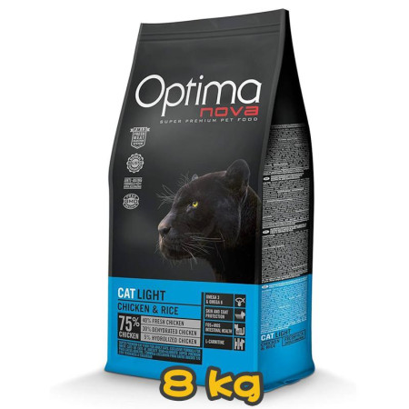 [Optimanova] 貓用 黑豹修身低脂配方貓糧 Light -8kg