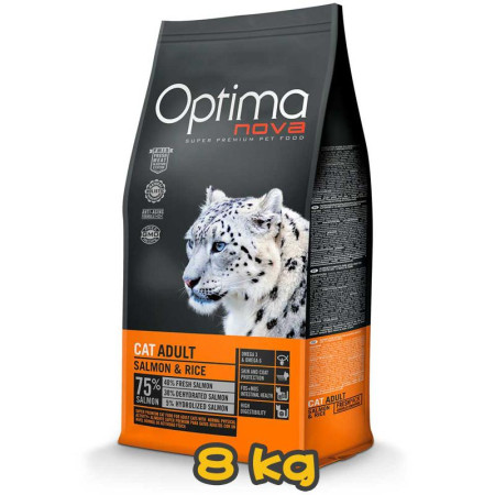 [Optimanova] 貓用 雪豹三文魚美毛配方貓糧 Salmon -8kg