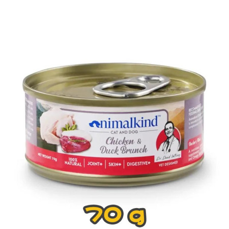 [Animalkind] 犬貓用 滋味盛宴雞肉鴨肉全貓狗濕糧 Chicken & Duck Brunch Recipe -70g