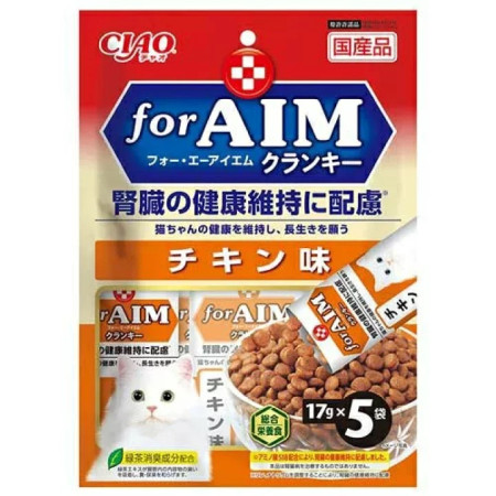 [清貨] [CIAO CHURU] 貓用 AIM 腎臟健康維持夾心 雞肉 CA-33 全貓糧 5 x 17g