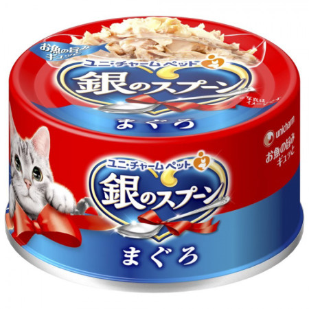 [Unicharm 銀湯匙] 貓用 吞拿魚主食罐全貓濕糧 Tuna Flavor-70g