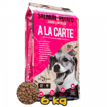 [A LA CARTE] 犬用 SALMON & POTATO 幼犬三文魚低敏低殼配方狗乾糧 6kg (1.5kg x4包)