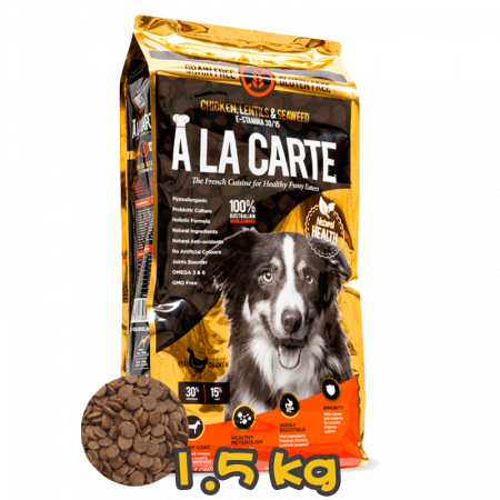 [A LA CARTE] 犬用 CHICKEN, LENTILS & SEAWEED 全犬無殼物無麩雞肉鷹咀豆海藻配方狗乾糧 1.5kg (無穀物 & 無麩質)