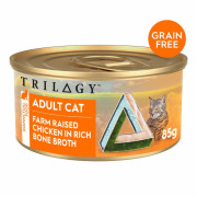 [Trilogy 奇境] 貓用 肉絲高湯主食罐 雞絲配方全貓濕糧 Adult Chicken in Rich Bone Broth Cat Wet Food -85g