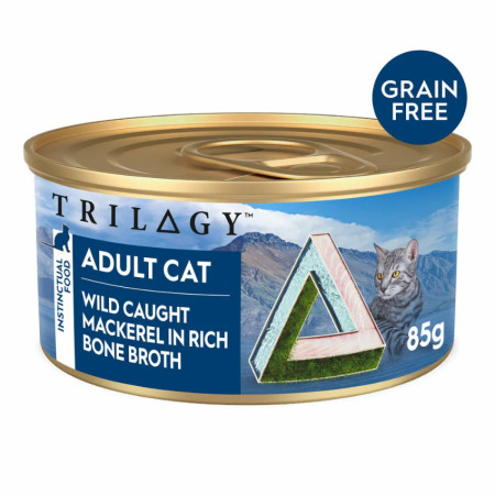 [Trilogy 奇境] 貓用 肉絲高湯主食罐 鯖魚配方全貓濕糧 Adult Mackerel in Rich Bone Broth Cat Wet Food -85g