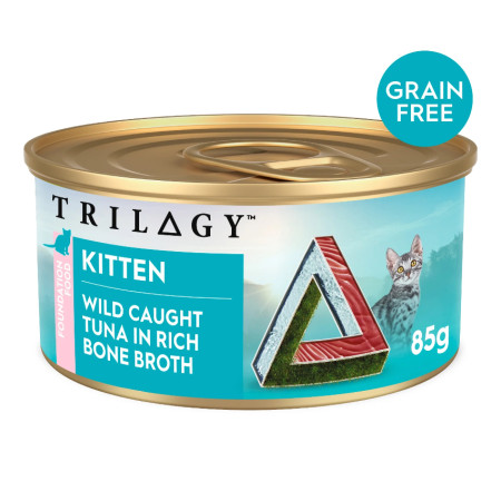 [Trilogy 奇境] 貓用 肉絲高湯主食罐 吞拿魚配方幼貓濕糧 Kitten Tuna in Rich Bone Broth Cat Wet Food -85g
