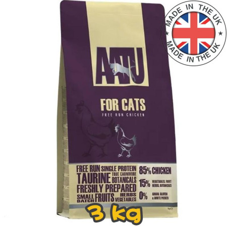 [AATU] 貓用 自然放養雞肉防敏天然配方全貓乾糧 FREE RUN CHICKEN 3kg