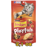 [清貨] [Friskies] PlayFuls雞肉雞肝味鬆脆粒貓小食 Real Chicken and Liver Flavor Cat Treats -2.1oz