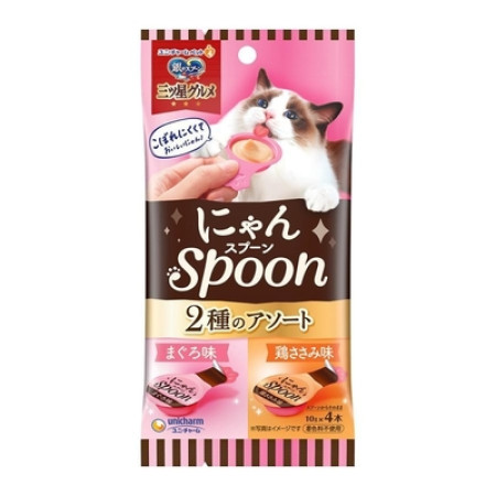 [Gift$500] [Unicharm 銀湯匙] 貓用 肉泥湯匙系列 Silver Spoon Minced Meat For Cat Treats-4 x10g	
