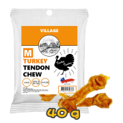 [VILLAGE] 火雞筋結骨狗小食(Size M) Turkey Tendon Chew Dog Snacks-40g