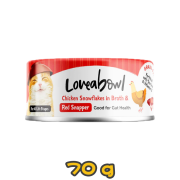 [Loveabowl] 貓用 健腸嫩雞紅鯛魚配方全貓濕糧 Chicken Snowflakes in Broth with Red Snapper Cat Canned 70g