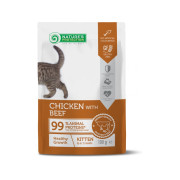 [NATURE'S PROTECTION 保然] 貓用 雞肉牛肉味主食幼貓鋁袋濕糧 Kitten With Chicken and Beef 100g x22包