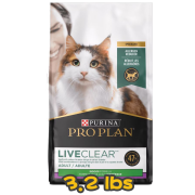 [PURINA] 貓用 PRO PLAN 舒敏系列 成貓室內火雞配方乾糧 LIVECLEAR Indoor Turkey & Rice 3.2lb