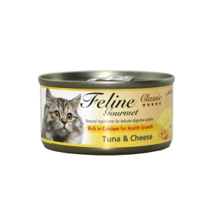 [Feline Gourmet Classic] 貓用 化毛球吞拿魚芝士配方貓濕糧 Tuna & Cheese With Hairball Care Cat Wet Food -80g