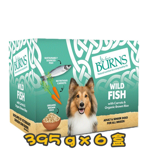 [BURNS] 犬用 濃香魚配方狗湯膳 Wild Fish with Carrots & Brown Rice 395g x6盒