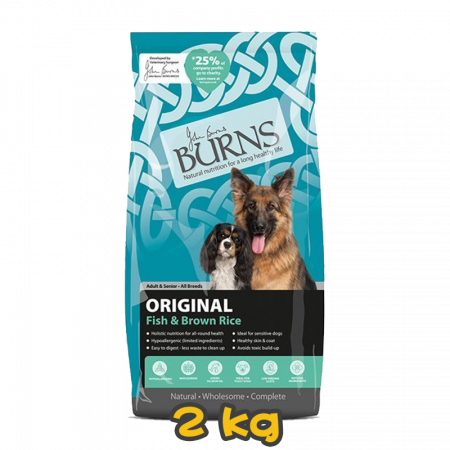 [BURNS] 犬用 經典魚肉糙米配方成犬及高齡犬乾糧 Adult, Senior ORIGINAL Fish & Brown Rice 2kg